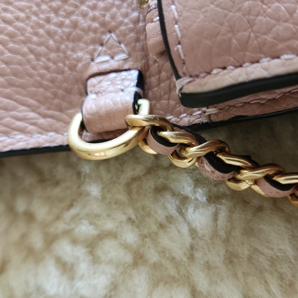 Beautiful NWOT Tory Burch Blush Pink & Gold Chain Dress Bag 🩷👗💛 - Picture 10 of 17